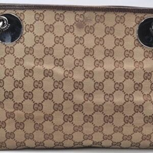 Authentic GUCCI Eclipse Shoulder Cross Bag GG Canvas Leather